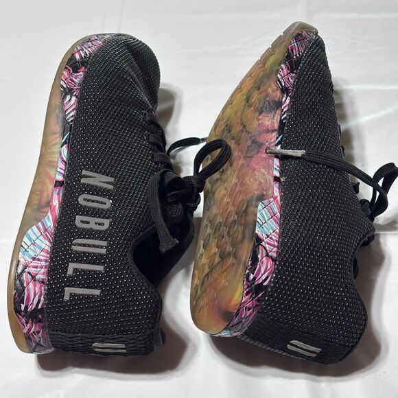 NOBULL Shoes Womens 7.5 Black Floral Colorful Gym Training Crossfit Sneaker - Picture 6 of 9